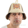 Skyddande ryska 100 % ull filt bastu hattar